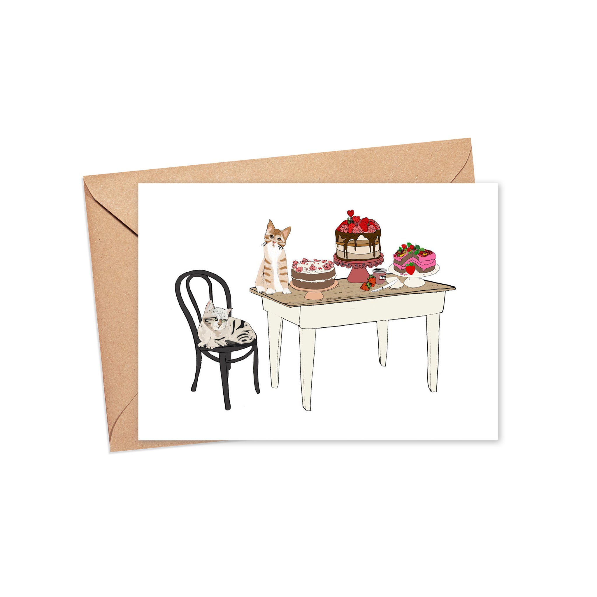 "Strawberry on top" Blank Card