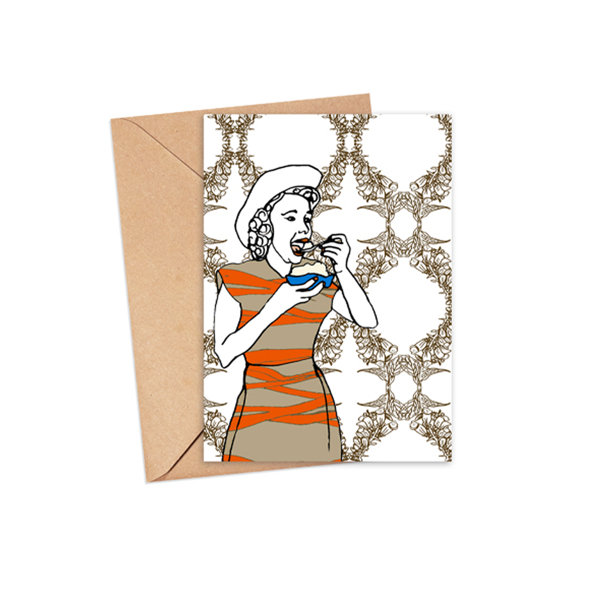 "Wallflower" Blank Card