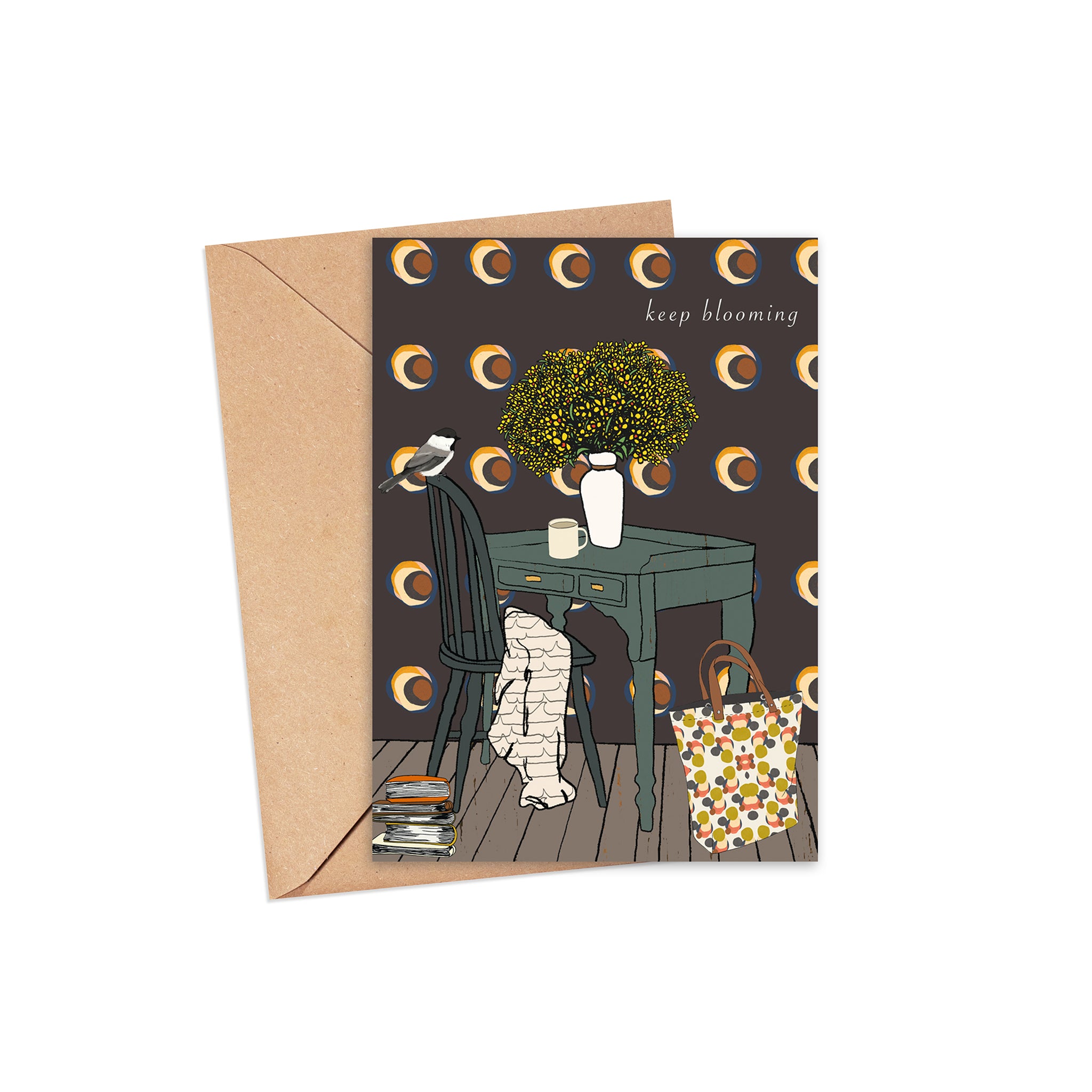 "Keep blooming" Blank Card