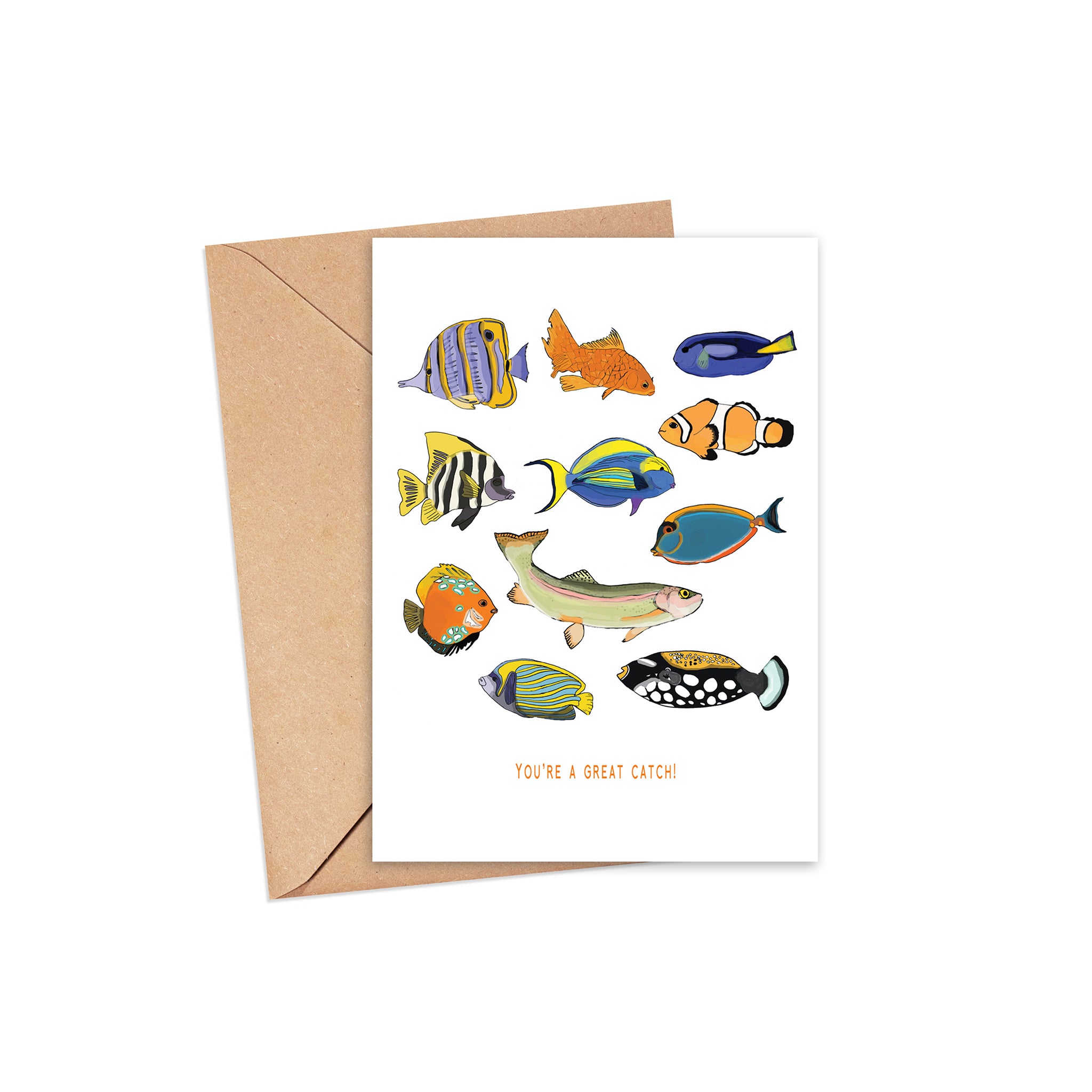 "You're a great catch!" Blank Card