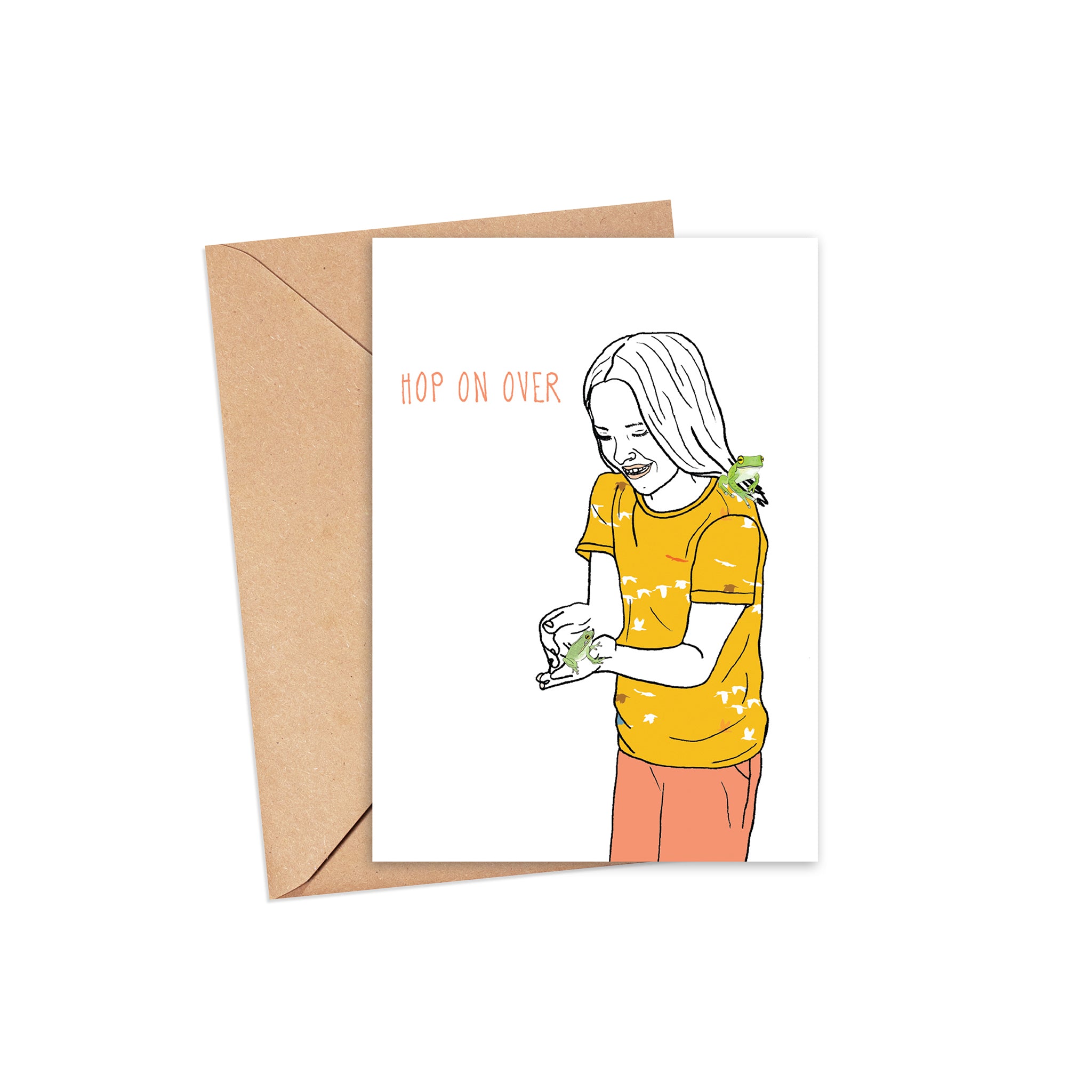 "Hop on Over" Blank Card