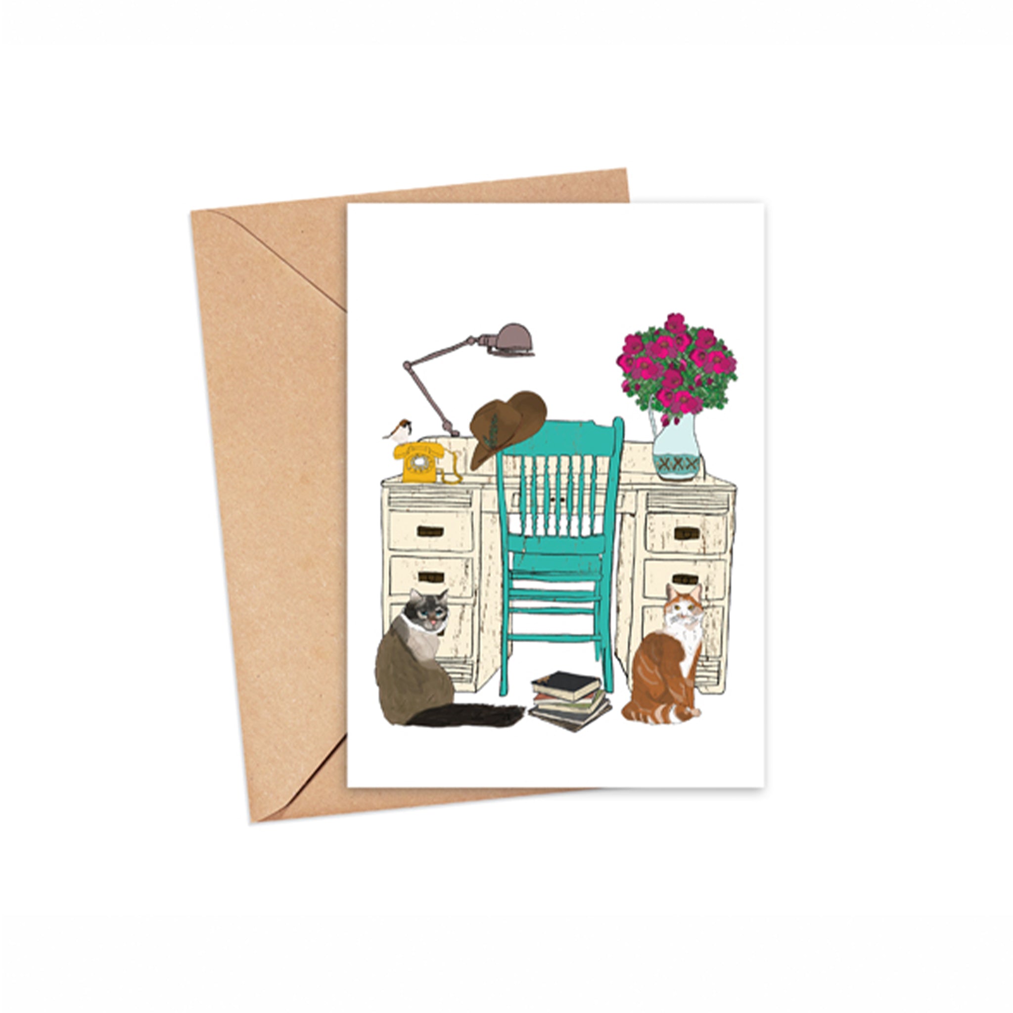 "A Purrfect Break!" Blank Card