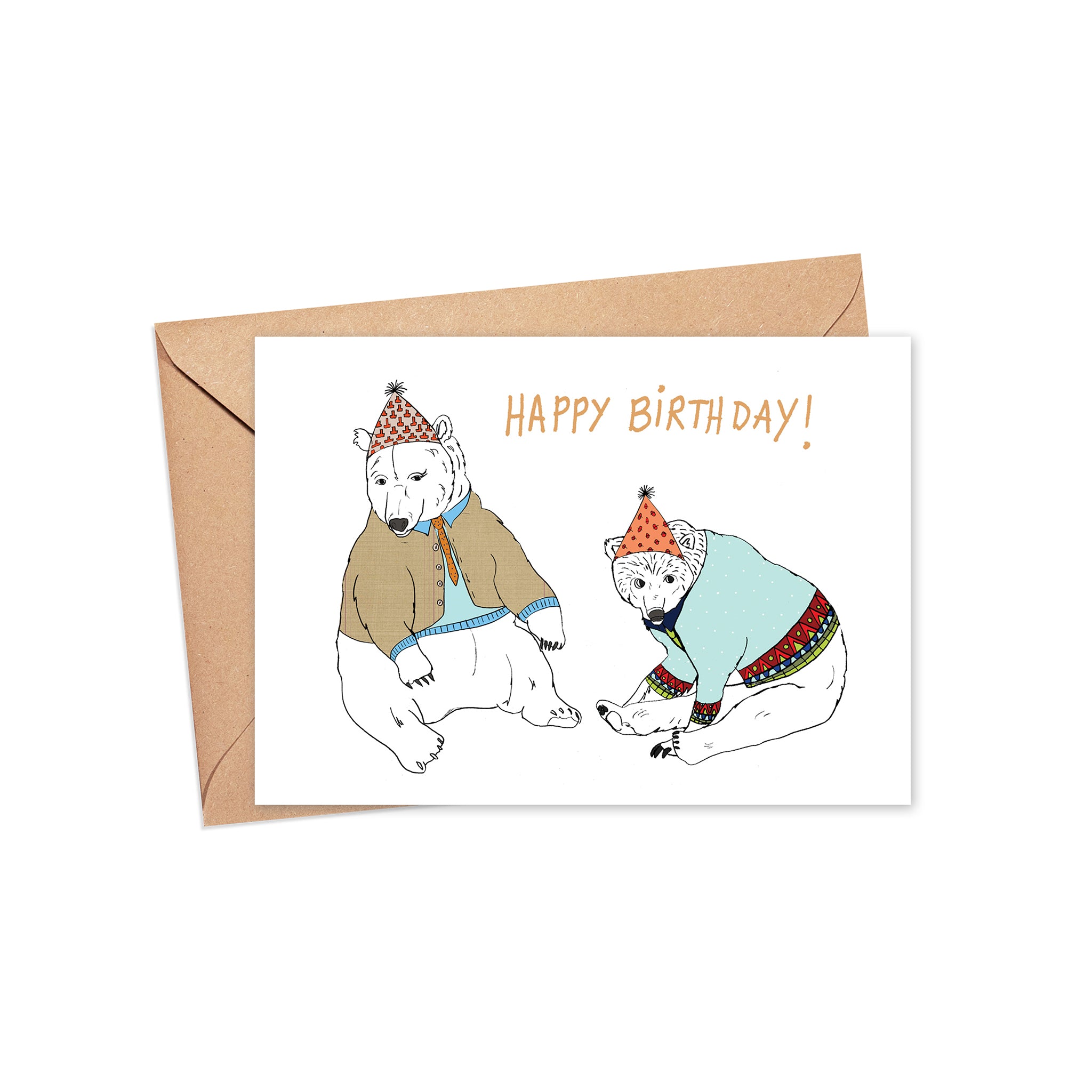 "Sending you big bear hugs on your birthday." Blank Card