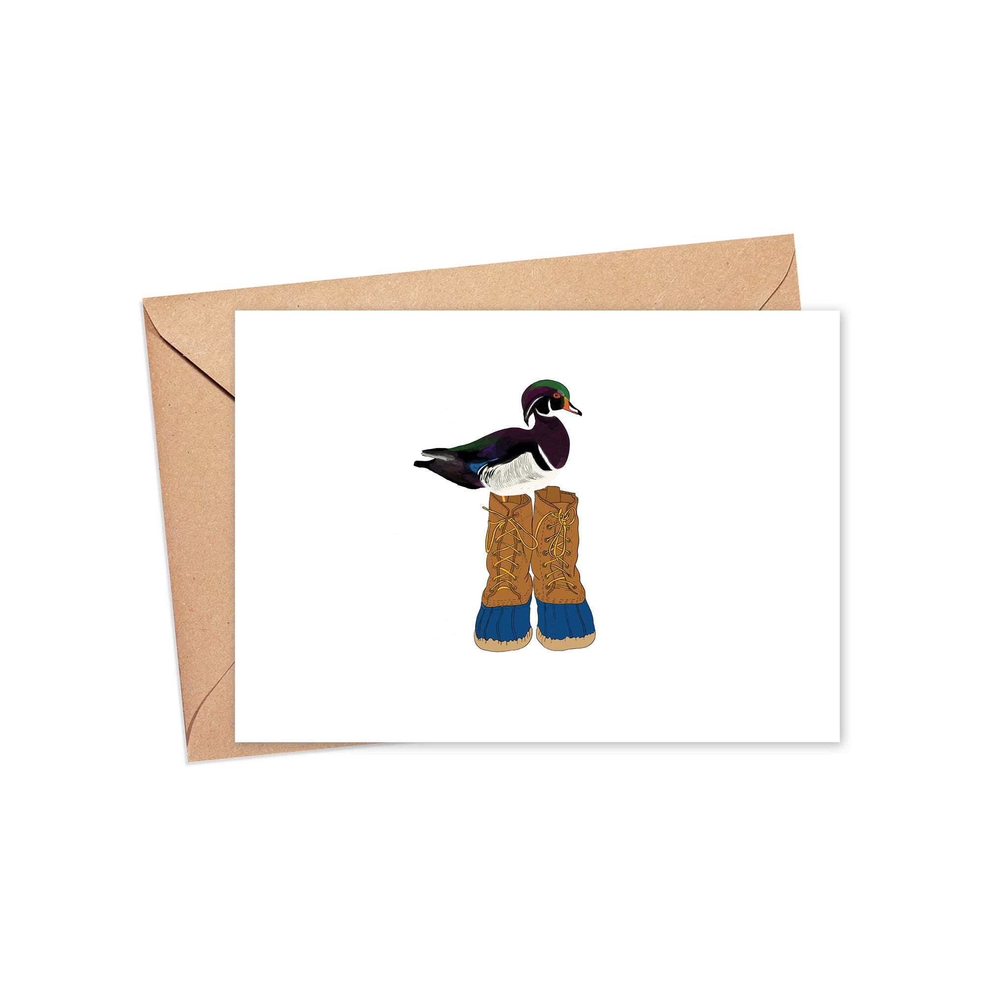 "Duck boots" Blank Card