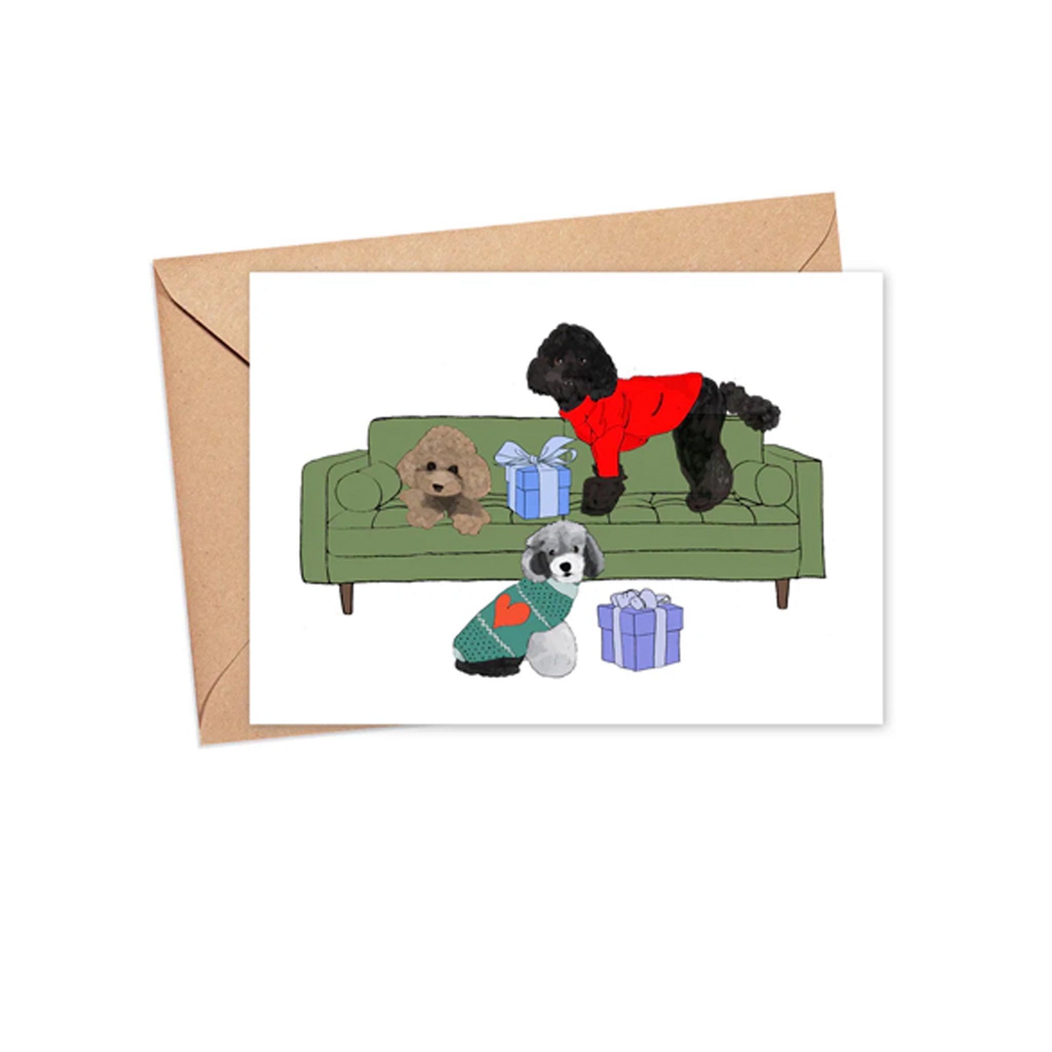 "Poodles of Love" Blank Card