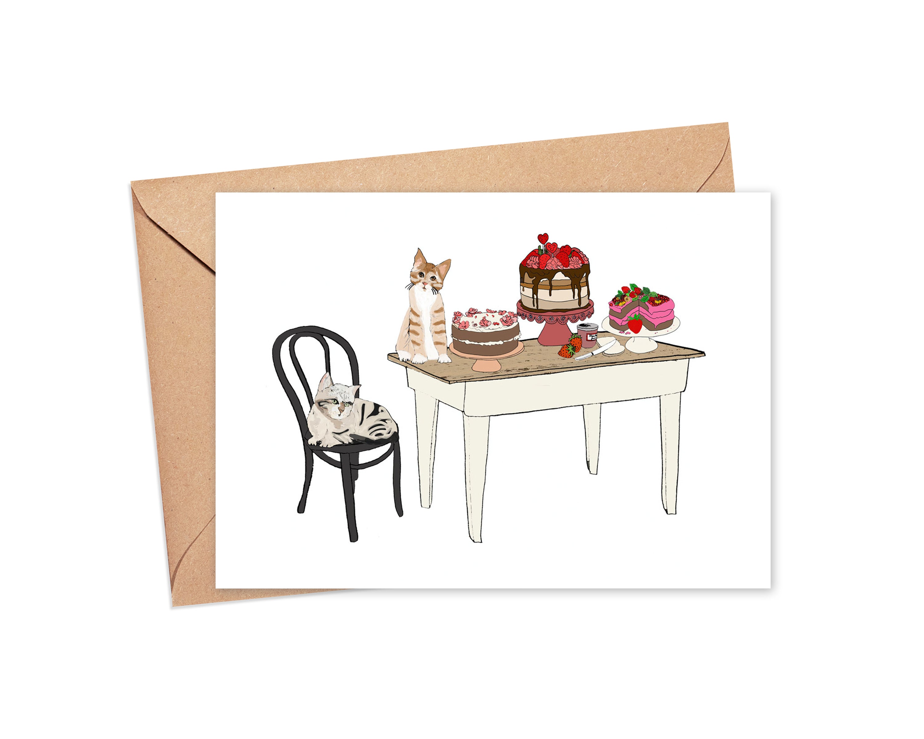 "Strawberry on top" Blank Card