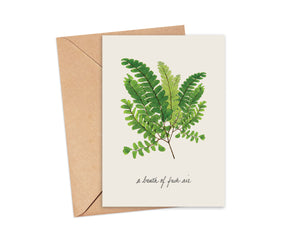 "A breath of fresh air" Blank Card