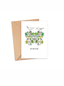 "The love birds" Blank Card