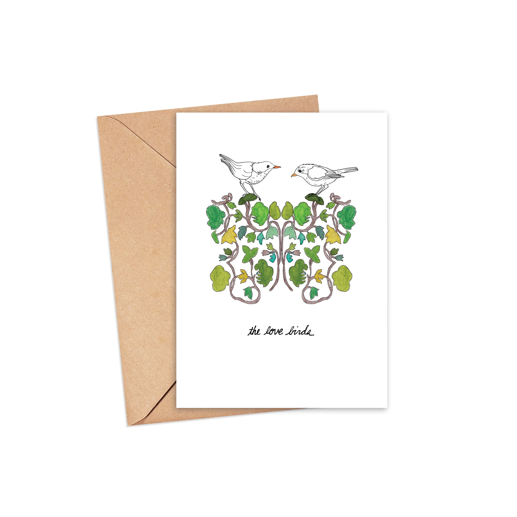 "The love birds" Blank Card