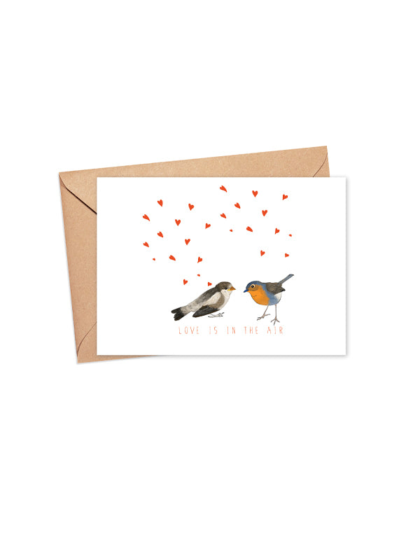 "Love is in the air" Blank Card