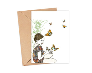 "Butterfly Girl" Blank Card