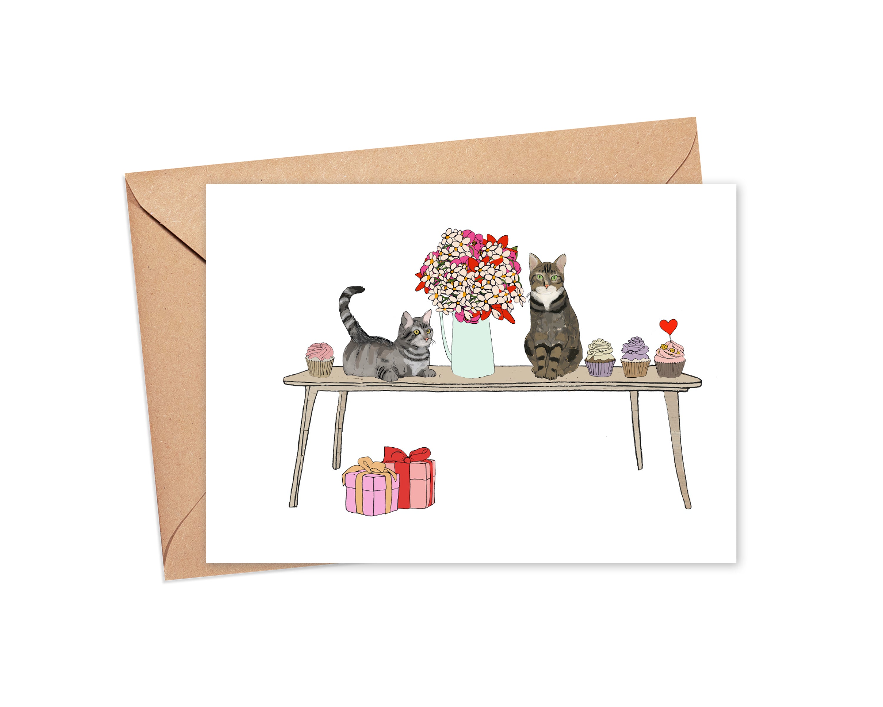 "Cupcake Party" blank card