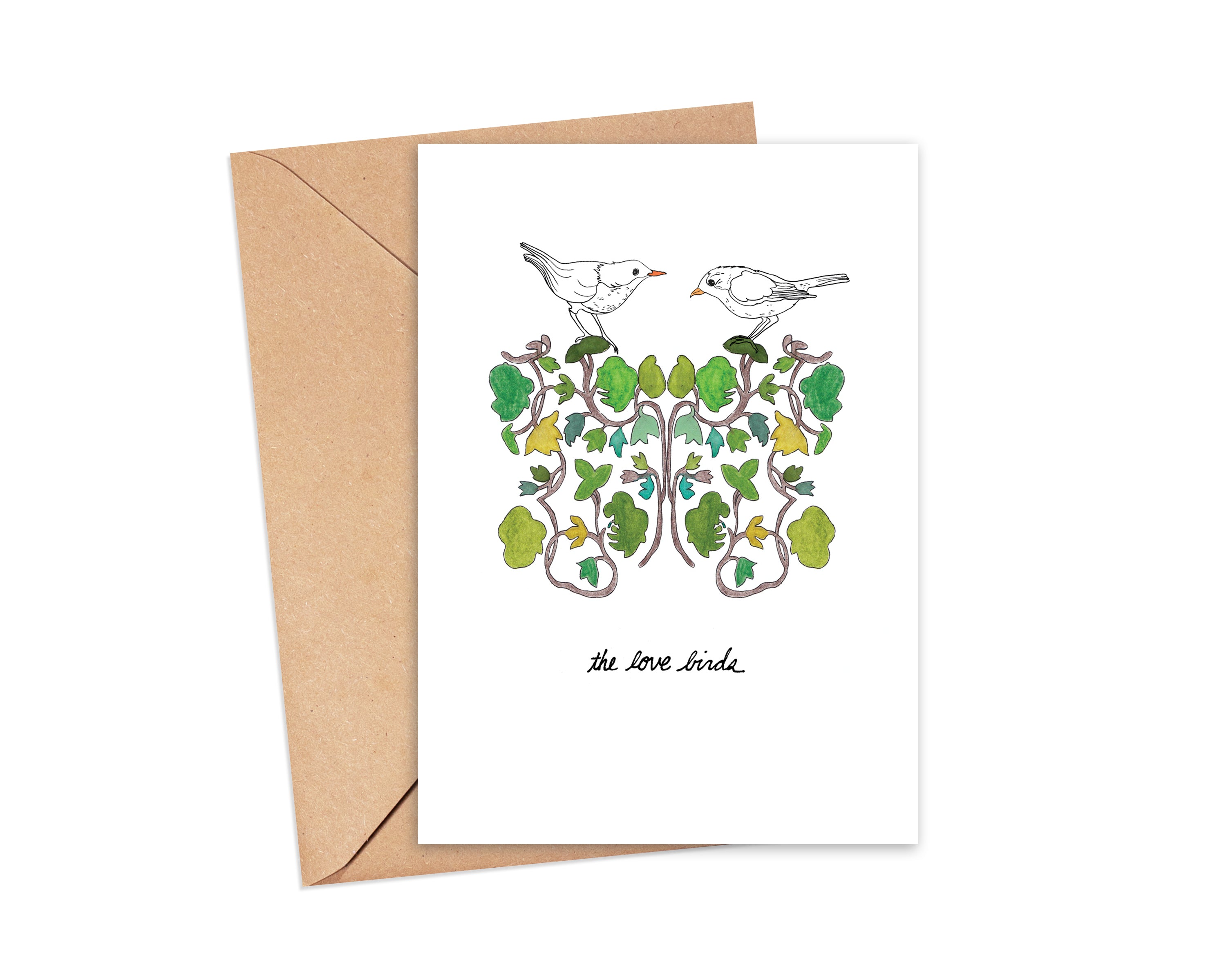 "The love birds" Blank Card