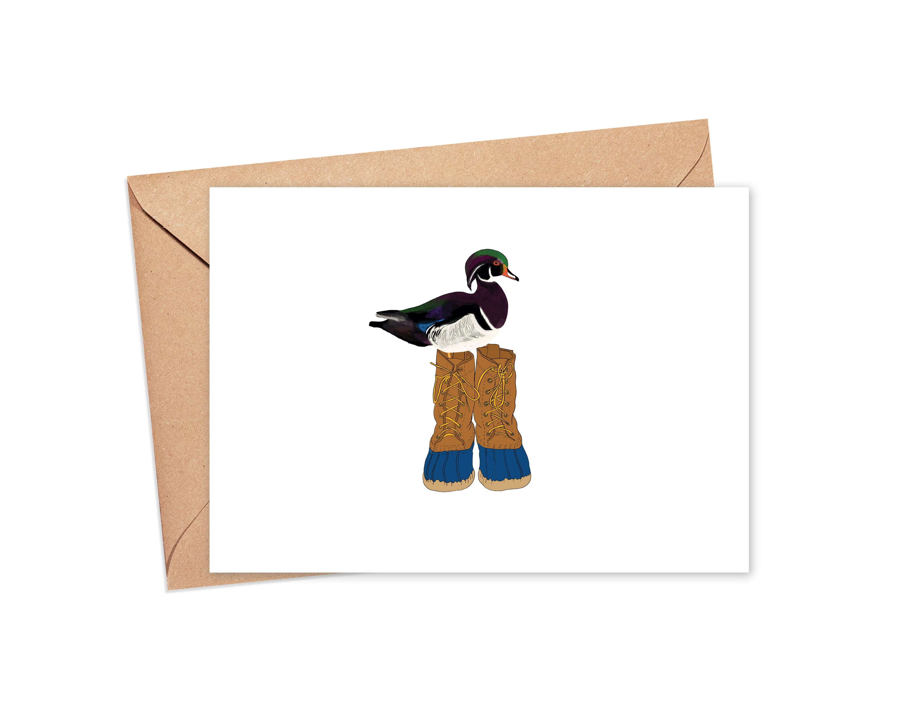 "Duck boots" Blank Card